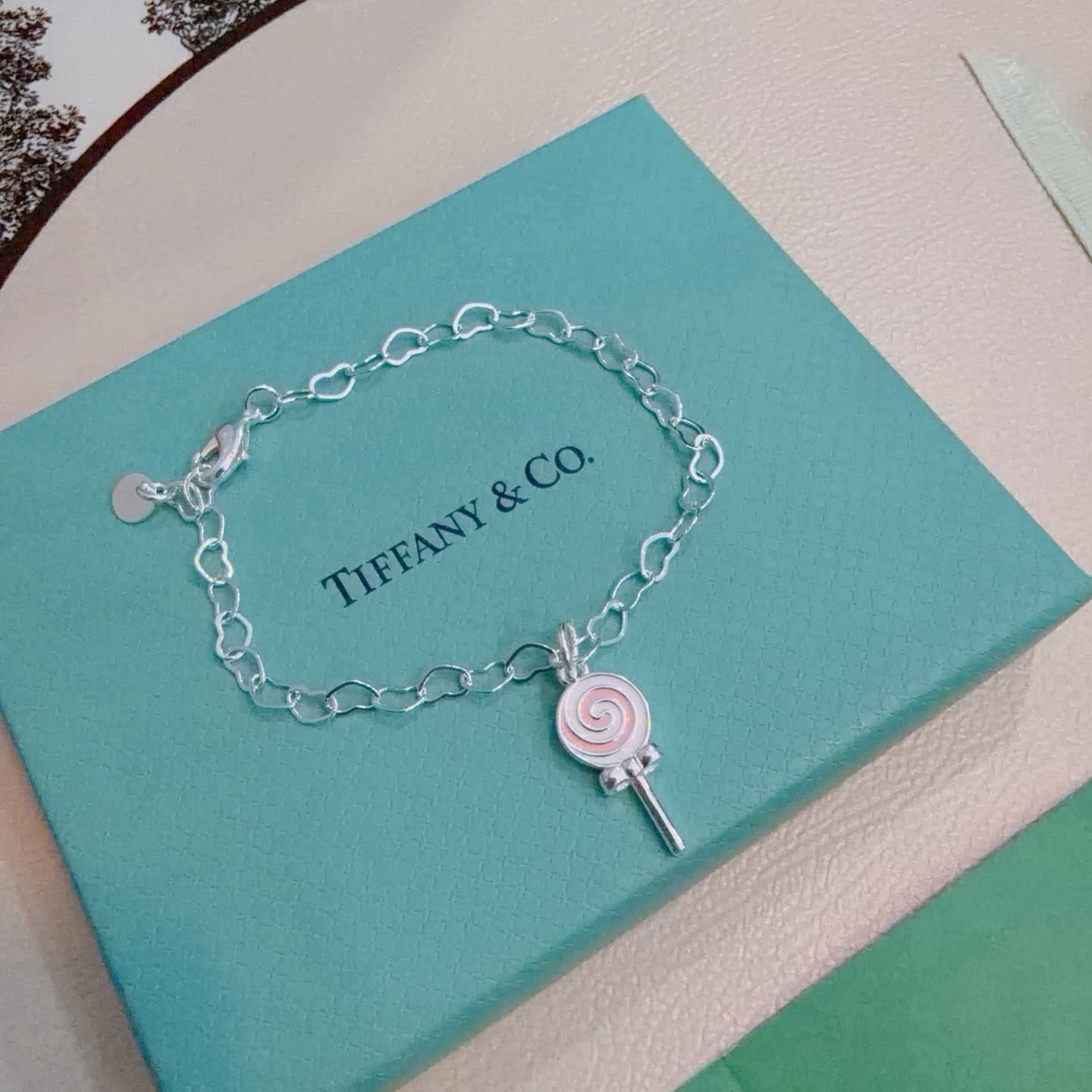 Tiffany & Co. Silver Lollipop Charm Bracelet